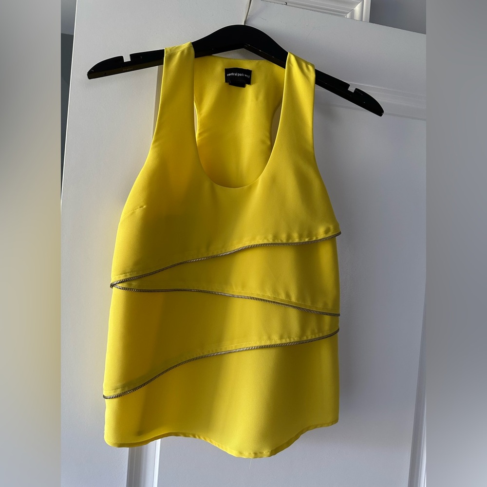 Anthropologie Yellow Layered Blouse